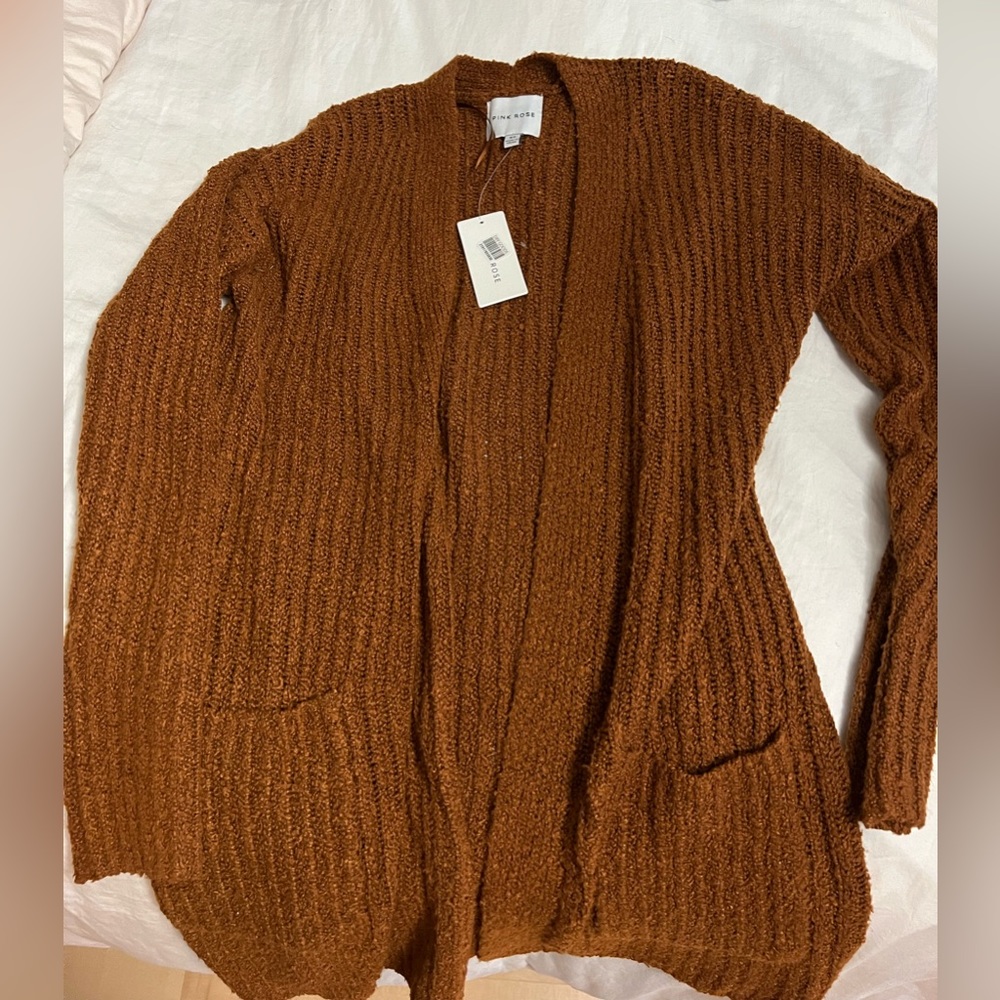 Pink Rose Pumpkin Cardigan